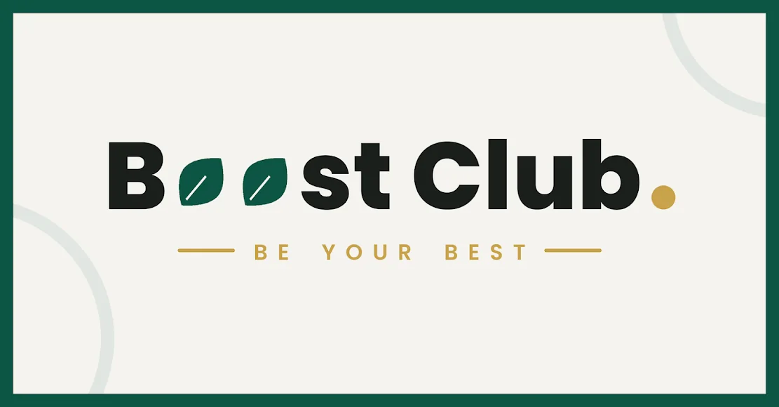 Sigla dreptunghiulară Boost Club, Be your best