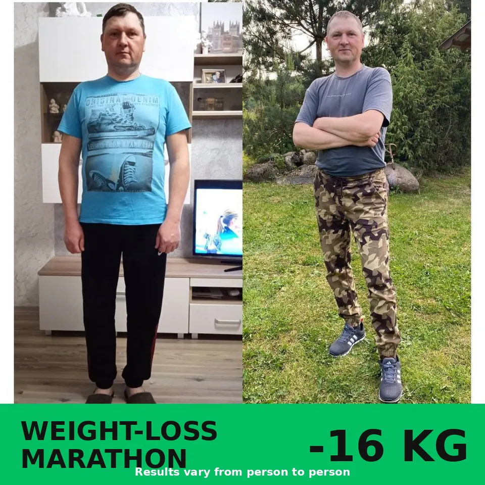 Transformare membru Boost Club, −16 kg